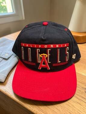 47 Brand California Angels Cooperstown Collection Baseline Hitch Snapback Hat